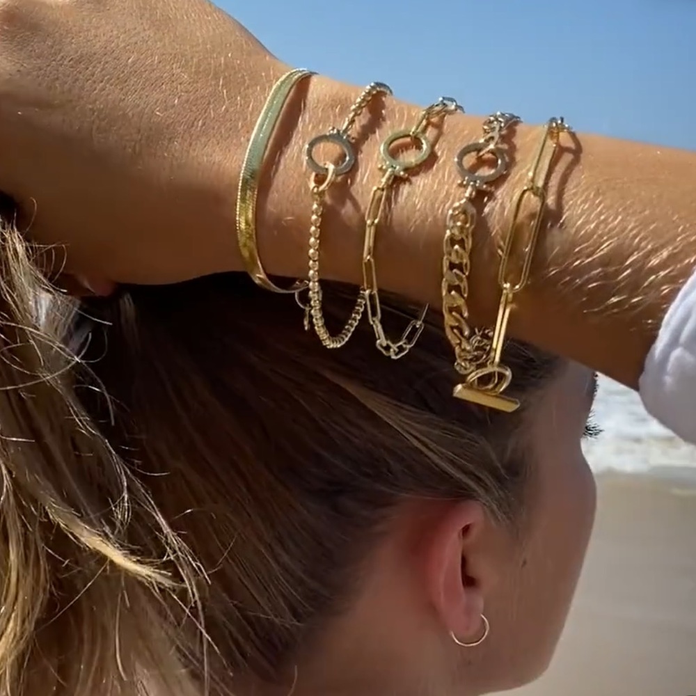 Gorjana NWT Harper Paperclip Bracelet ✨ // Gold - Picture 6 of 13
